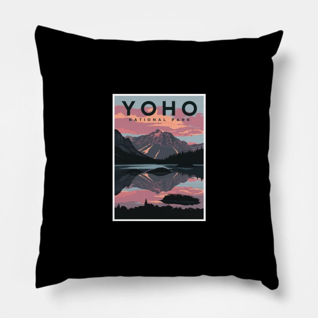 Yoho National Park Emerald Lake Pillow by Perspektiva