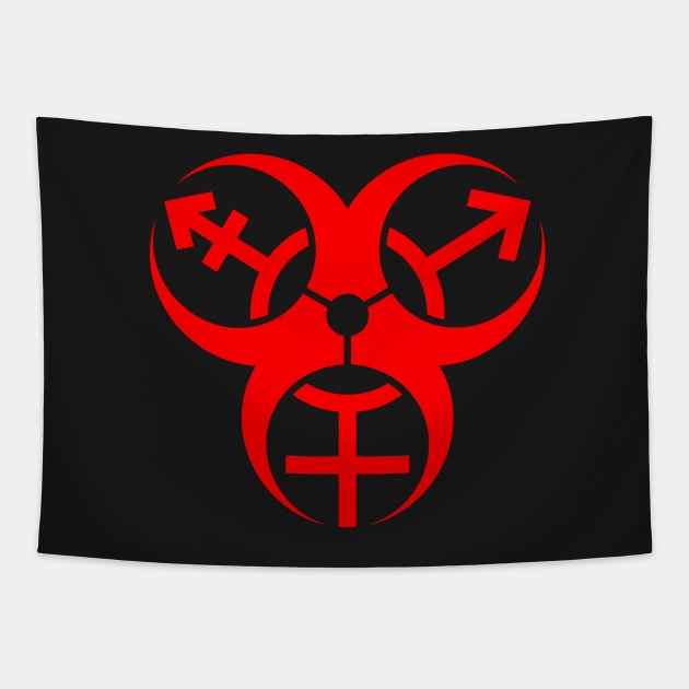 Trans Biohazard - Red Tapestry by GenderConcepts