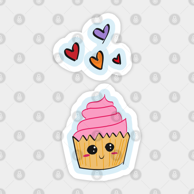 Cute cupcake - Cupcake Lover - Sticker | TeePublic Cute cupcake - Cupcake Lover - Sticker | TeePublic