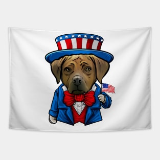 Fourth of July Rhodesian Ridgeback Tapestry