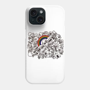 Rainbow Doodle Phone Case