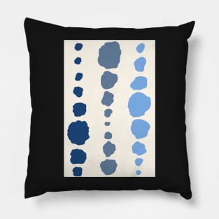 Modern abstract organic polka dots in sea blue tones Pillow