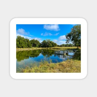 Bonham Pond Salt Plains National Wildlife Refuge by Debra Martz Magnet