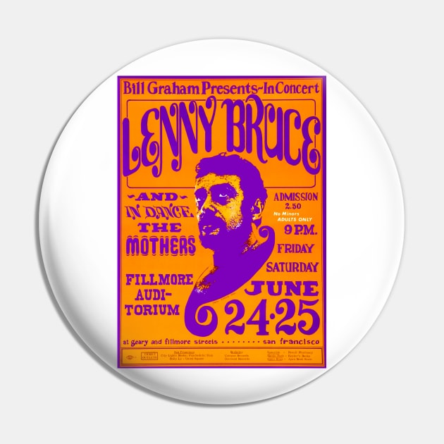 Lenny Bruce Live Poster Pin by Scum & Villainy