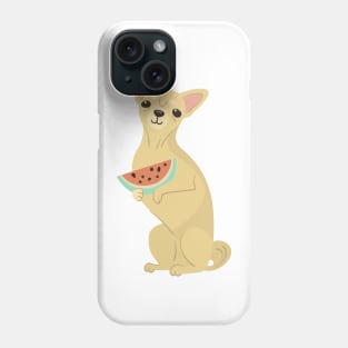 Chihuahua Dog with watermelon Phone Case