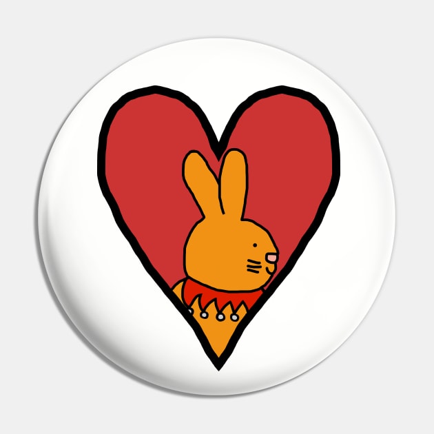 My Easter Bunny Rabbit Love Pin by ellenhenryart