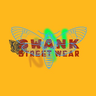 Swank Rose Moth Street Wear T-Shirt