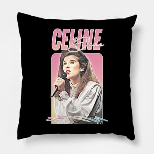 Celine Dion / 80s Aesthetic Fan Art Design Pillow