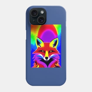 BEAUTIFUL THOUGHTFUL RAINBOW FOX Phone Case