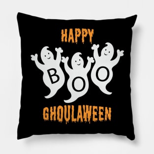 Happy Ghoulaween Cool Ghost Trio Pillow