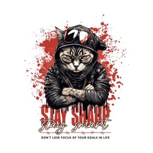 Stay Sharp, stay smart cat T-Shirt