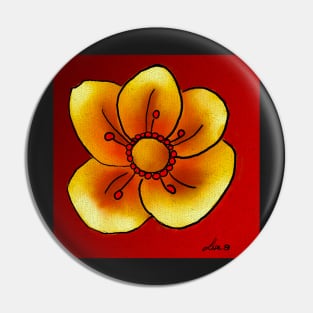 Yellow buttercup flower Pin