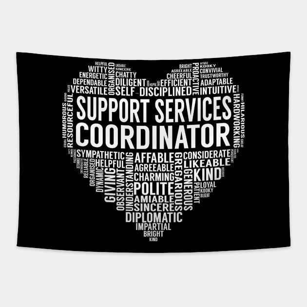 Support Services Coordinator Heart Tapestry by LotusTee