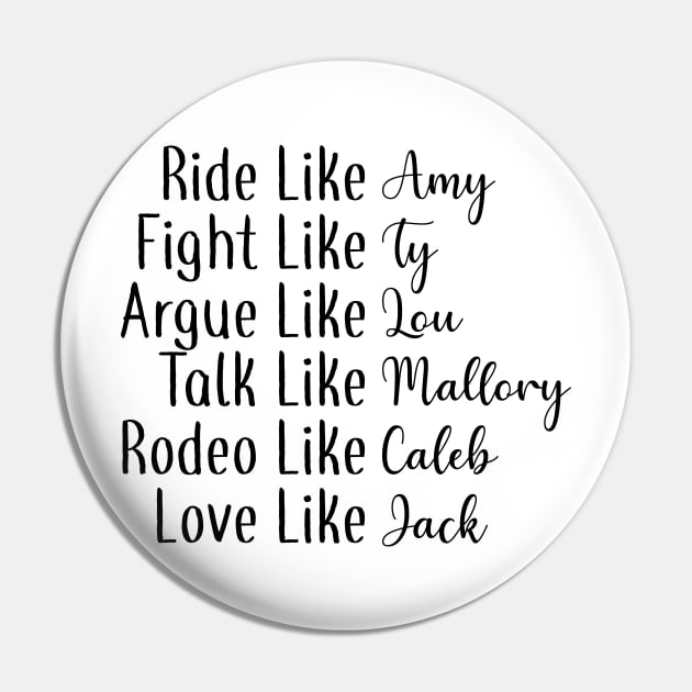 Ride like Amy Pin by We Love Gifts