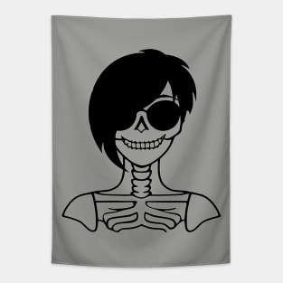 Girl Skull and Sunglasses Tapestry