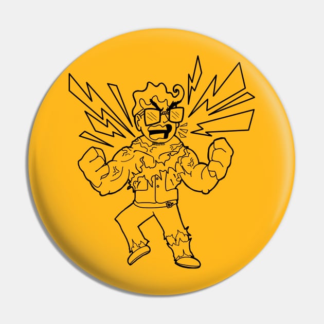 Nerd Rage Extreme (black) Pin by paintchips