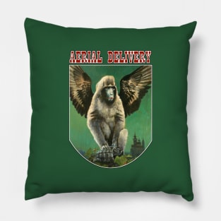 Vintage Flying Monkey Aerial Delivery Design Pillow