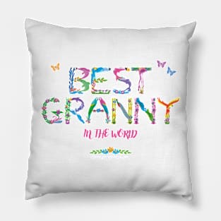 Best Granny in the world - tropical wordart Pillow