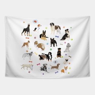 Various Dogs Pattern Tapestry