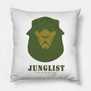Junglist Worldwide Movement ( Uncle Junglist Cool Lion Edition ) Pillow