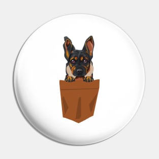 Dog In Pocket Funny Puppy For Dog Lovers Pin
