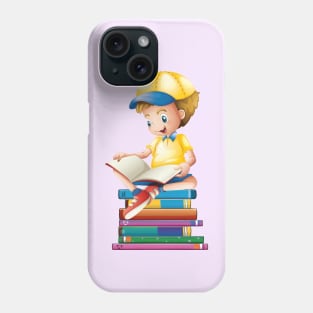 Boy book reading Phone Case