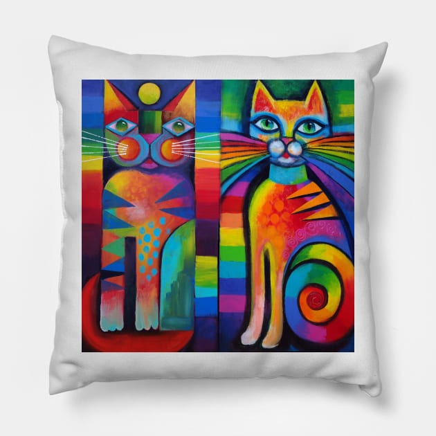 Mr and Mrs Catz Pillow by karincharlotte