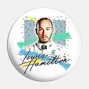 Lewis Hamilton // Retro Style Fan Art Design Pin