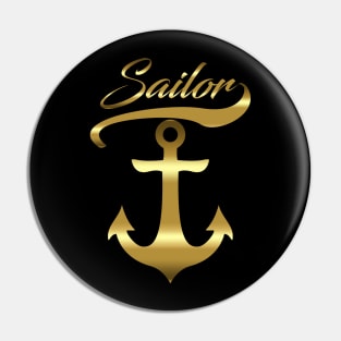 Sailor Captain Sailing Boating Gifts Pin