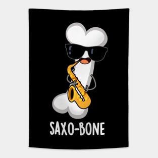 Saxo-bone Funny Bone Music Instrument Pun Tapestry