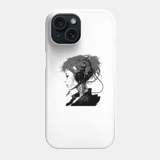 girl in headphones Phone Case