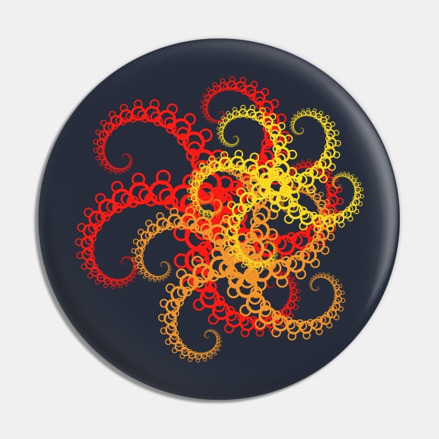 Fractal spiral Pin by CatCoconut-Art