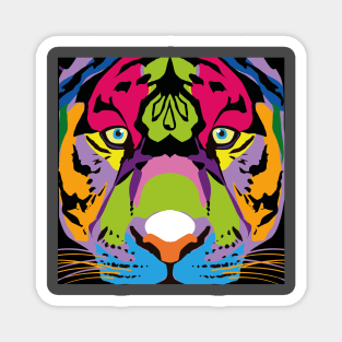 Psychedelic Tiger Magnet