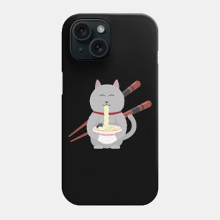 Cat Eating Ramen Phone Case