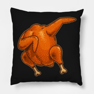 Dabbing Turkey Thanksgiving Shirt Funny Roast Turkey Dab Pillow