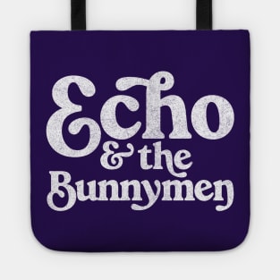 Echo & The Bunnymen / Faded Style Retro Typography Design Tote