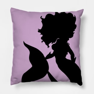 Carefree Mermaid Silhouette Pillow