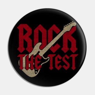 rock the test retro vintage Pin