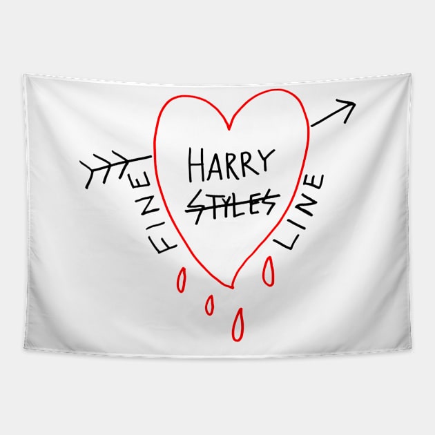 FINE HARRY LINE T SHIRT Tapestry by scarfunable