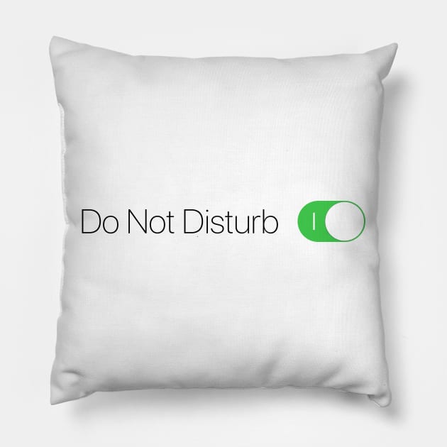 Do Not Disturb (alt) Pillow by Roufxis