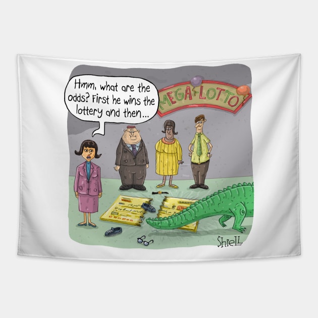 Lottery Alligator Tapestry by macccc8