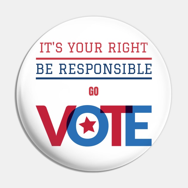 It's your right be responsible go vote Pin by Art master