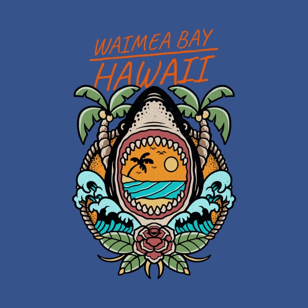 WAIMEA BAY HAWAII T-SHIRT by Cult Classics