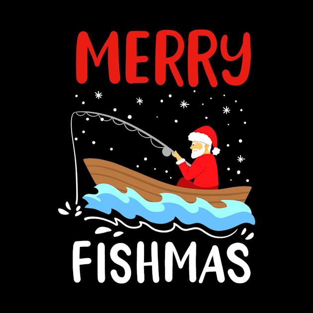 Merry Christmas Fishing Santa Christmas by kasperek