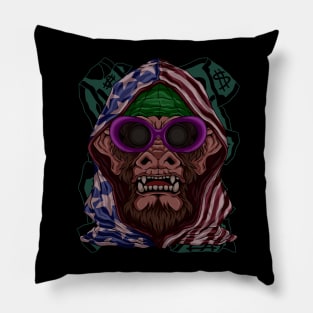 Fashion Monkey street art Pillow