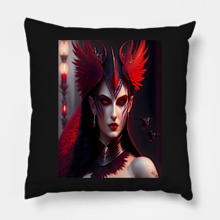 Red Crow Queen Pillow