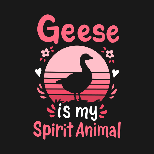 Geese Spirit Animal Retro by KAWAIITEE