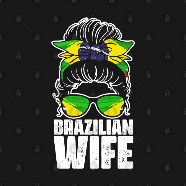 Brazilian Wife Messy Bun Cool Brazil Pride Brazilian Culture by sBag-Designs