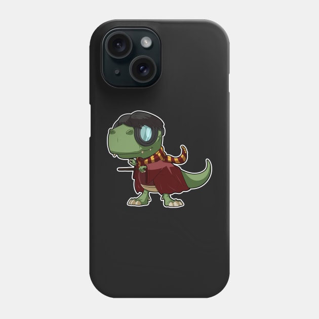 Dino wizard Phone Case by DinoTropolis