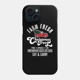 Farm Fresh Christmas Trees - Red Truck Christmas Tree Xmas Phone Case